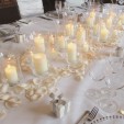 Glass hurricane lantern Centrepiece