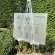 Personalised acrylic table plan