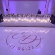 White gloss head table