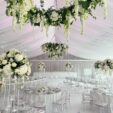 White gloss head table