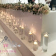 White gloss head table