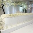 White gloss head table