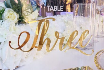 Gold Luxury Table Number