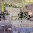 White gloss head table