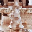 Gold mirror cake table top