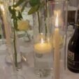 Glass candlesticks